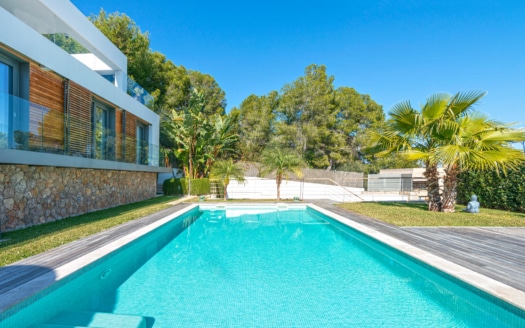 V-4540 Moderne Luxus-Villa in Cas Català auf höchstem Niveau mit Meerblick, nah zu Palma