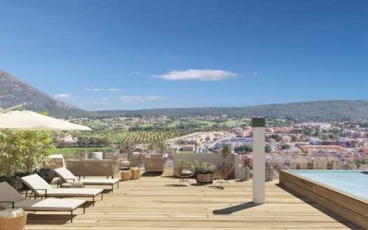 P-3109_24 PROJEKT! Luxuriöses Penthouse in Santa Ponça mit privater Pool-Terrasse und Meerblick